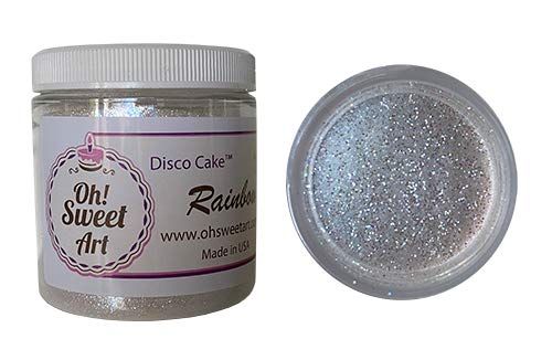 RAINBOW 4 OUNCES 4 OZ Disco Cake cakes, cupcakes, fondant, decorating, dust, cake pops By Oh! Sweet Art