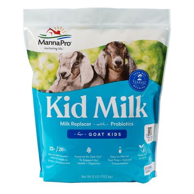 Manna Pro Milk Replacer with Probiotics for Goat Kids | High in Protein to Support Growth | Supports Gut Health and Digestion | 8lbs (1000359)