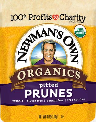 Newman&#39;s Own Organics California Pitted Prunes 6-Ounce Pouches (Pack of 12)
