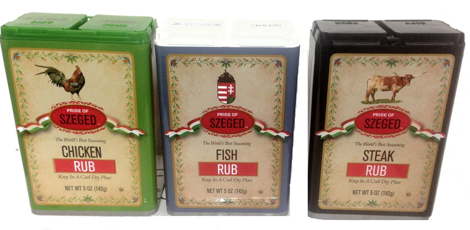 Szeged Meat Seasoning and Rub Bundle- 3 Items (Szeged Chicken Rub, Szeged Fish Rub and Szeged Steak Rub)