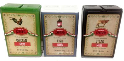 Szeged Meat Seasoning and Rub Bundle- 3 Items (Szeged Chicken Rub, Szeged Fish Rub and Szeged Steak Rub)