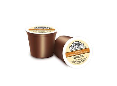 Grove Square Cappuccino, Caramel, 24 Single Serve Cups by Grove Square Cappuccino