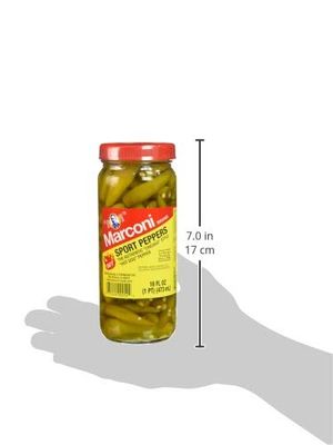 Marconi, Hot Sport Peppers, 16 oz