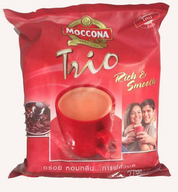 Moccona Trio Rich and Smooth 3in1 27 Sachets Net Wt. 513g Thailand Product