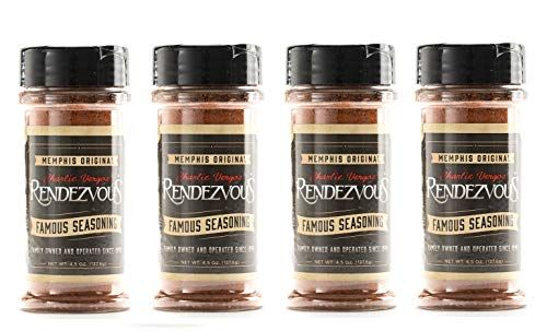 Charlie Vergos Rendezvous Famous Memphis Barbecue Dry Rub Seasoning (4.5 oz)4-Pack