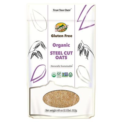 GF Harvest Gluten Free Organic Whole Grain Steel Cut Oats, 40 Ounce Bag