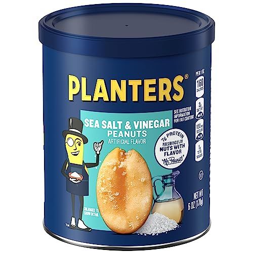 Planters Sea Salt &amp; Vinegar Peanuts (6 oz Canister)