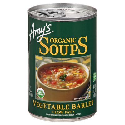 Amy&#39;s Organic Low Fat Soup Vegetable Barley - 14.1 fl oz