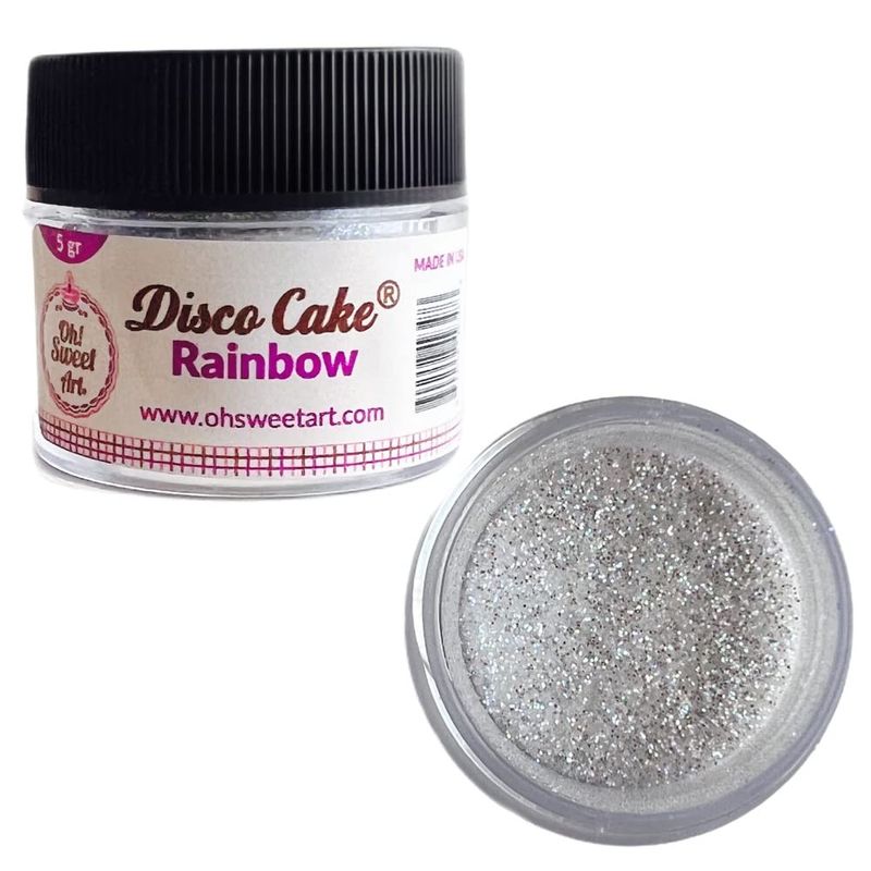 RAINBOW Disco Cake 5 GRAMS cakes, cupcakes, fondant, decorating, cake pops By Oh! Sweet Art