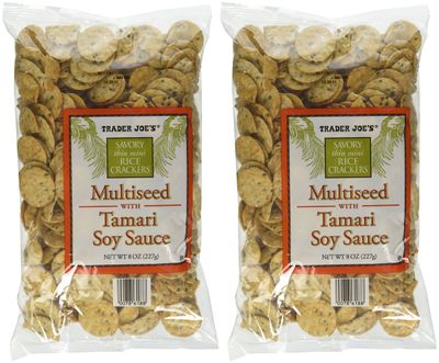 Trader Joe&#39;s Multiseed with Soy Sauce Rice Crackers Pack of 2