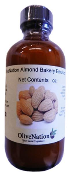 OliveNation Almond Flavor Baking Emulsion, Water Soluble, Kosher, Gluten Free, Vegan, PG-Free - 4 ounces