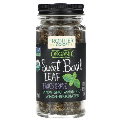 Frontier Organic Sweet Basil Spice - Leaf Flakes - 0.56 Ounces