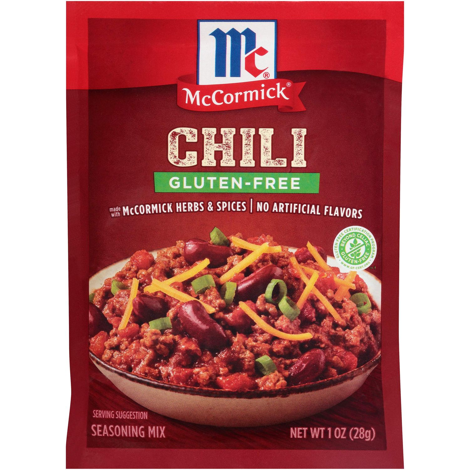 McCormick Gluten Free Chili Seasoning Mix, 1 oz (Pack of 12)