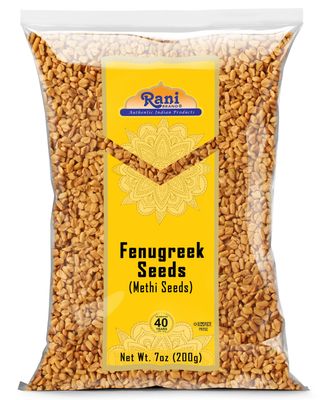 Rani Fenugreek (Methi) Seeds Whole 7oz (200g) Trigonella foenum graecum ~ All Natural | Vegan | Gluten Friendly | Non-GMO| Kosher | Indian Origin, used in cooking &amp; Ayurvedic spice