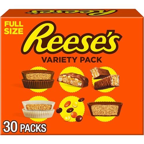 REESE&#39;S Assorted Peanut Butter Candy Bulk Box, 44.1 oz (30 Count)