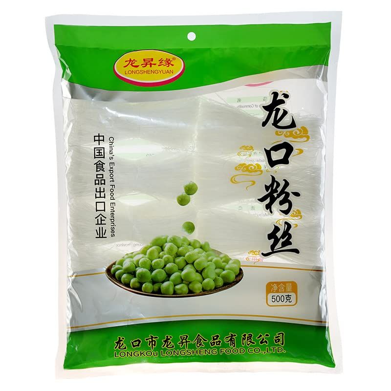 Longkou Pure Mung Bean Vermicelli (, Vermicelli Rice Noodles, Threads Noodle -Vermicelli, 500g
