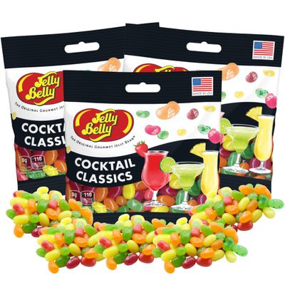 Gourmet Non-Alcoholic Cocktail Flavored Jelly Beans, Delicious Mocktail Candies, Fun Gift Sets for Bachelorette Parties, Girls Night Out, Weddings, and More, Pack of 3 Individual Bags
