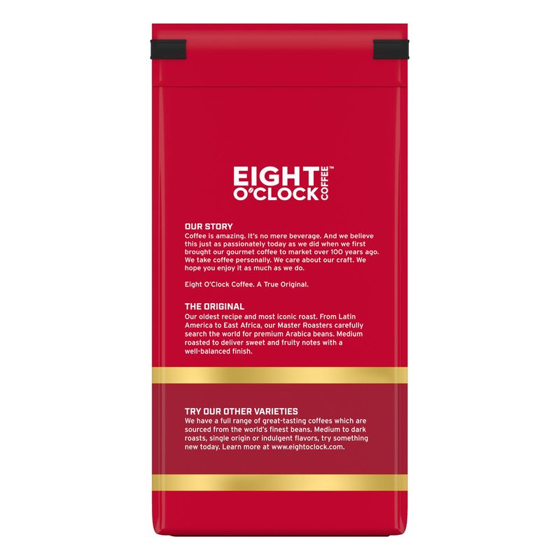 Eight O'Clock Coffee The Original, 12 Ounce (Pack of 6) Medium Roast Ground Coffee 100% Arabica, Sweet, Fruity, Well Balanced