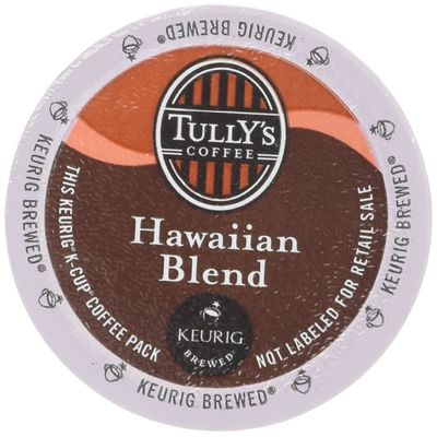 48 Count - Tully&#39;s Coffee Hawaiian Blend Coffee K Cup For KEURIG Brewers