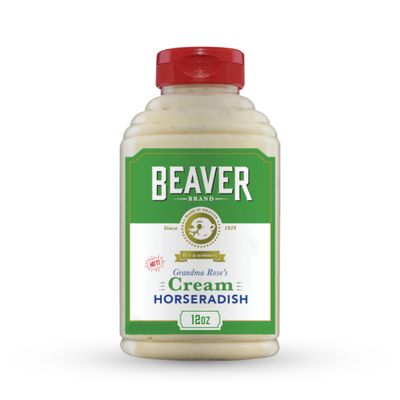 Beaver Hot Cream Horseradish, 12 oz squeeze bottle
