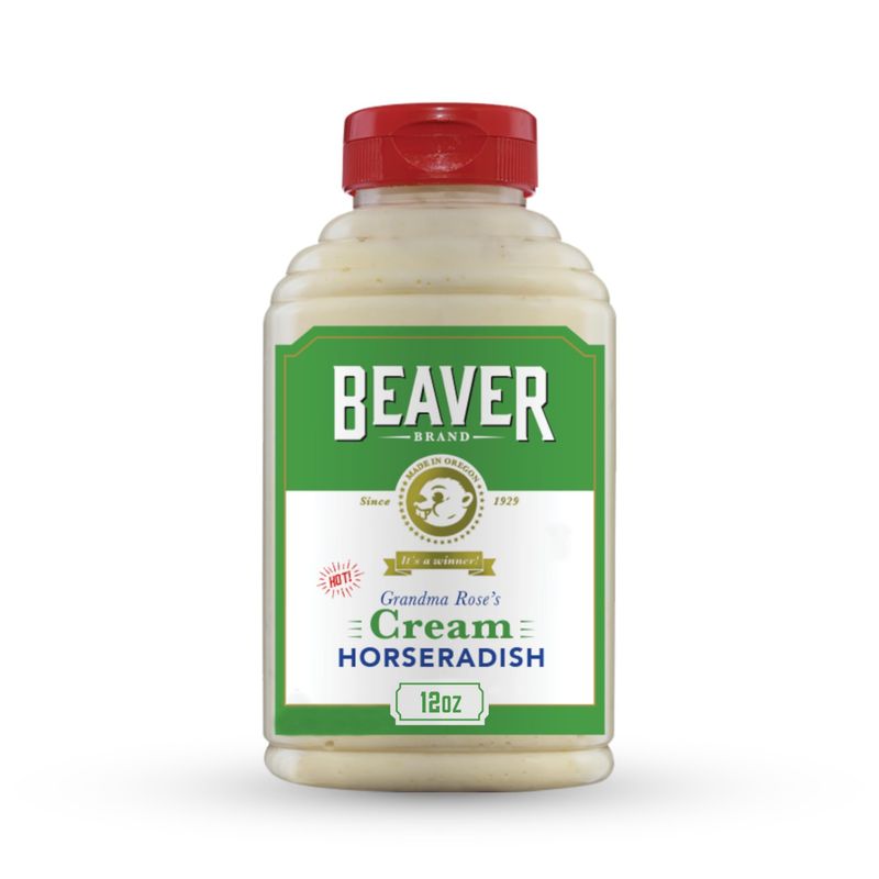 Beaver Hot Cream Horseradish, 12 oz squeeze bottle