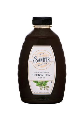 Sandt&#39;s Buckwheat Honey, Unfiltered Raw Honey, Non-GMO Genuine, Pure Honey (2 lbs)