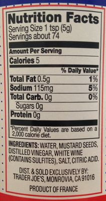 Trader Joe's Dijon Mustard with White Wine