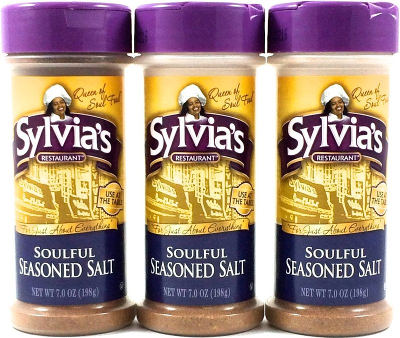 Sylvias Soulful Seasoned Salt, All-Purpose Seasoning Mix for Steak, Chicken, Vegetables, and More, 7oz (Pack of 3)