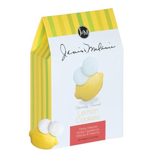 J&amp;M Foods Lemon Cookies, Florida-Inspired, Made with Premium Natural Ingredients - 6 Ounce, 1 Pack