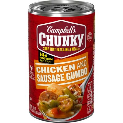 Campbell&#39;s Chunky Soup, Chicken and Sausage Gumbo, 18.8 Oz Can