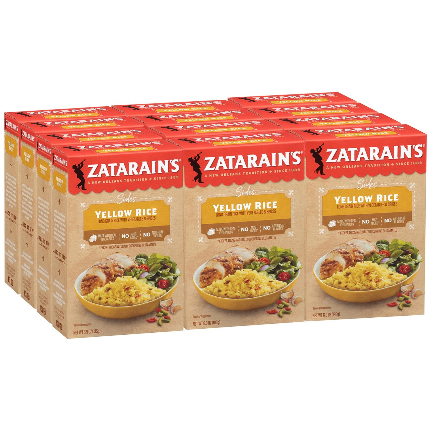 Zatarain&#39;s Yellow Rice, 6.9 oz (Pack of 12)