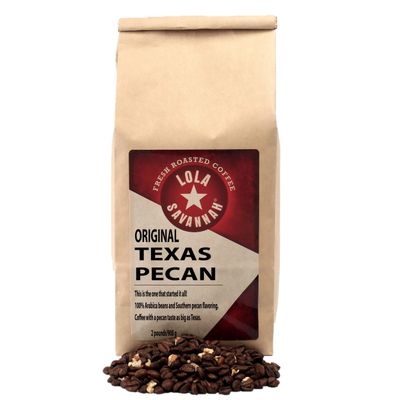 Lola Savannah Texas Pecan Whole Bean Caffeinated Coffee, 2lb
