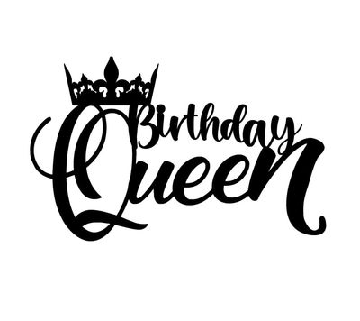 Rose Gold Glitter Queen Birthday Cake Topper and Happy Birthday Cake Bunting Decoration, Exquisite Birthday Cake Picks Party Decoration Supplies for Ladies, Girls, and Women