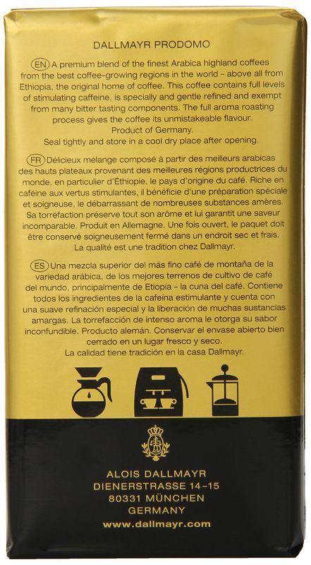 Dallmayr Gourmet Coffee, Prodomo (Ground), 8.8 Ounce (Pack of 3)