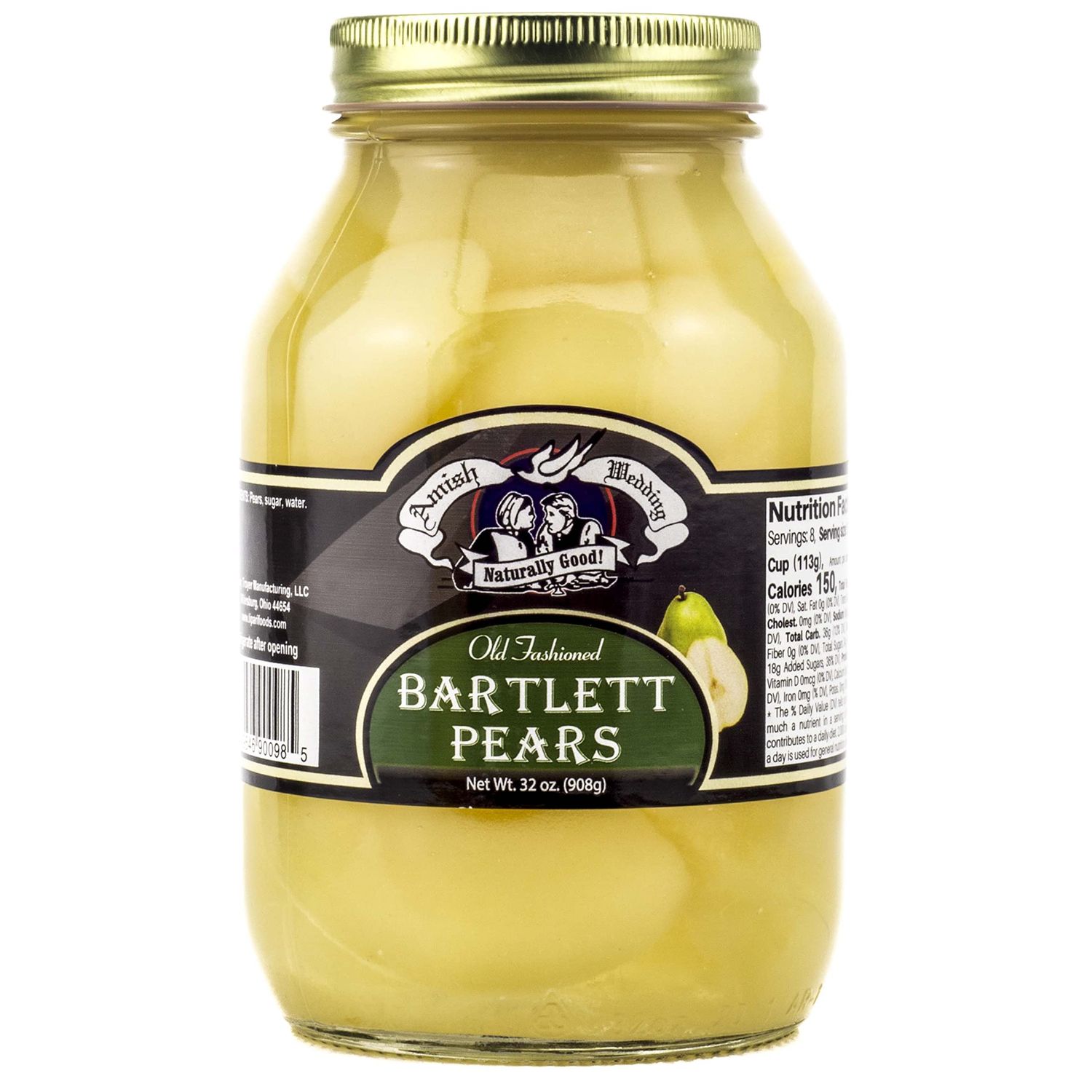 All Natural Old Fashioned Bartlett Pears, 32 oz jar