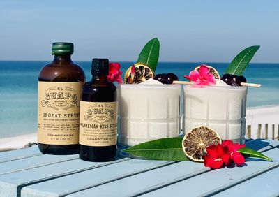 El Guapo Bitters Traditional Almond Orgeat Syrup Bottle - Versatile Cocktail Enhancer with Floral Notes - Non-GMO, Gluten-Free, and Alcohol-Free - Sustainable Packaging (16.5 oz)