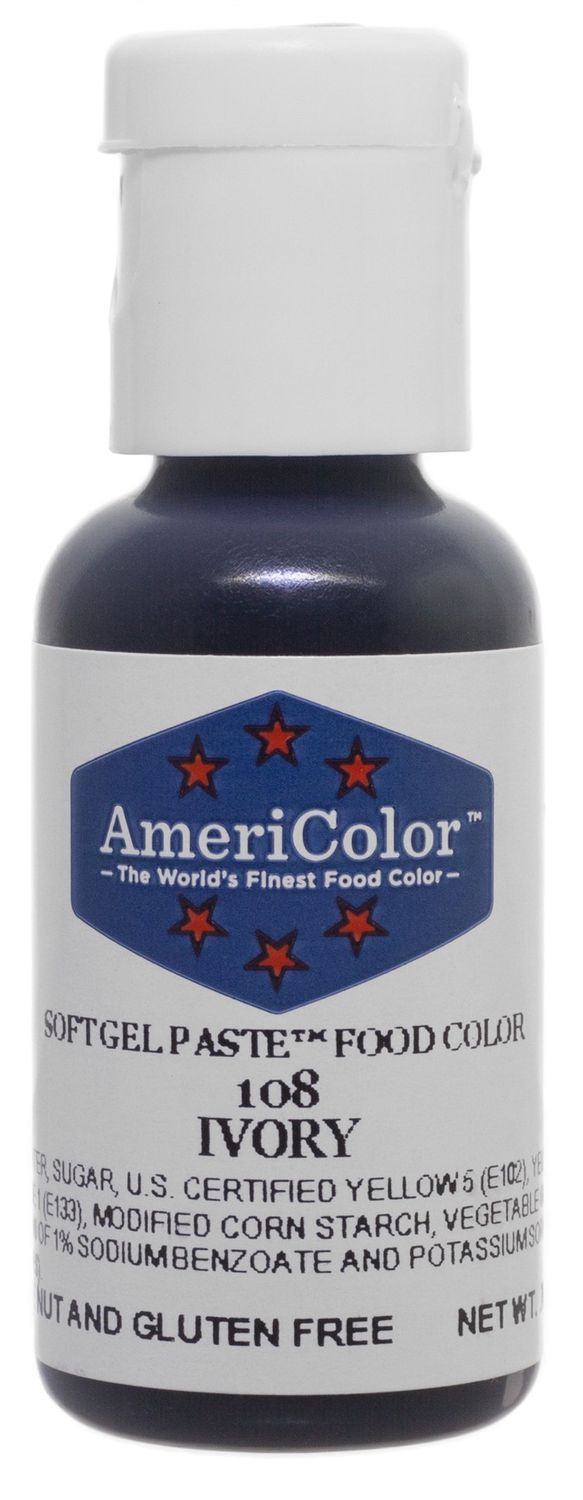 Americolor Soft Gel Paste Food Color, 75-Ounce, Ivory