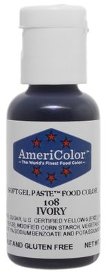 Americolor Soft Gel Paste Food Color, 75-Ounce, Ivory