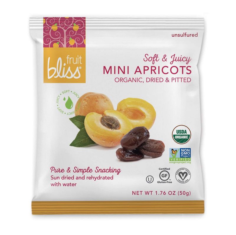 Unsulfured Turkish Apricots - Organic Apricots Dried Fruit Snacks - Healthy Snacks for On the Go &amp; Post Workout Snacks - Non-GMO, Gluten-Free, Dried Apricot Fruit Snacks (12 Mini Pack - 1.76 oz. each
