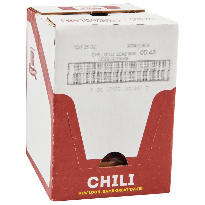 McCormick 30% Less Sodium Mild Chili Seasoning Mix, 1.25 oz (Pack of 12)