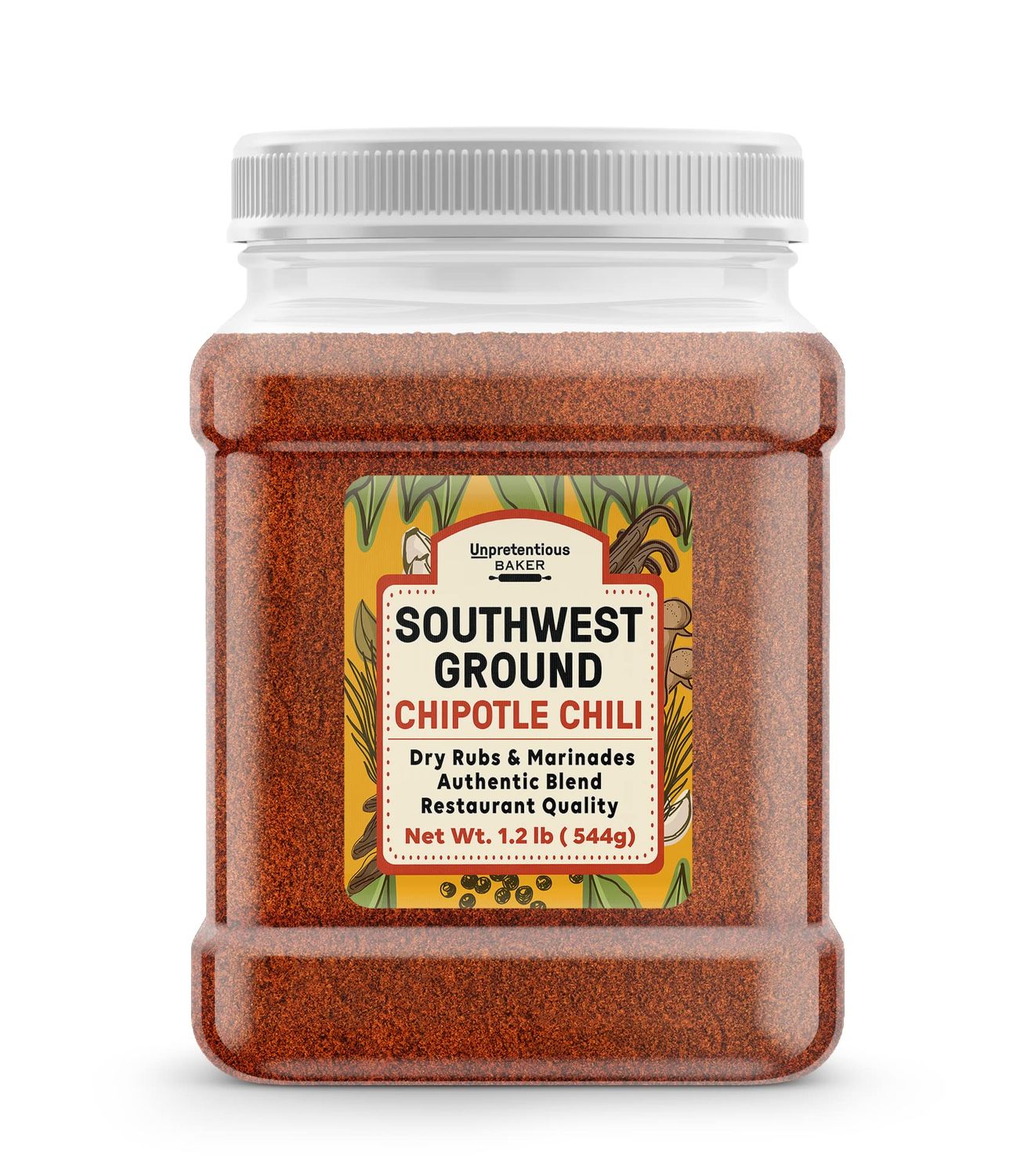 Unpretentious Southwest Ground Chipotle Chile, 4 Cups, Tex-Mex, Dry Rubs &amp; Marinades, Rich Flavor