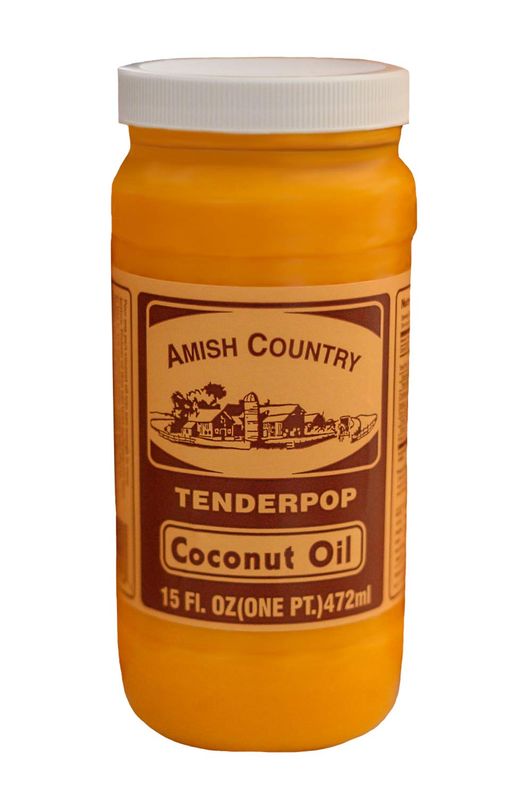 Amish Country Popcorn | Coconut Oil | Vegan, Tree Nut and Peanut Free | Old Fashioned, Non-GMO and Gluten Free (15 oz)