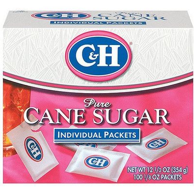 C&amp;H, Cane Sugar, Sugar Packets, 12.5oz Box (Pack of 4)