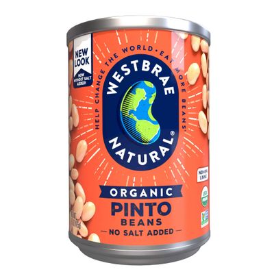 Westbrae Natural Organic Pinto Beans, No Salt Added, 15 Oz (Pack of 12) (Packaging May Vary)