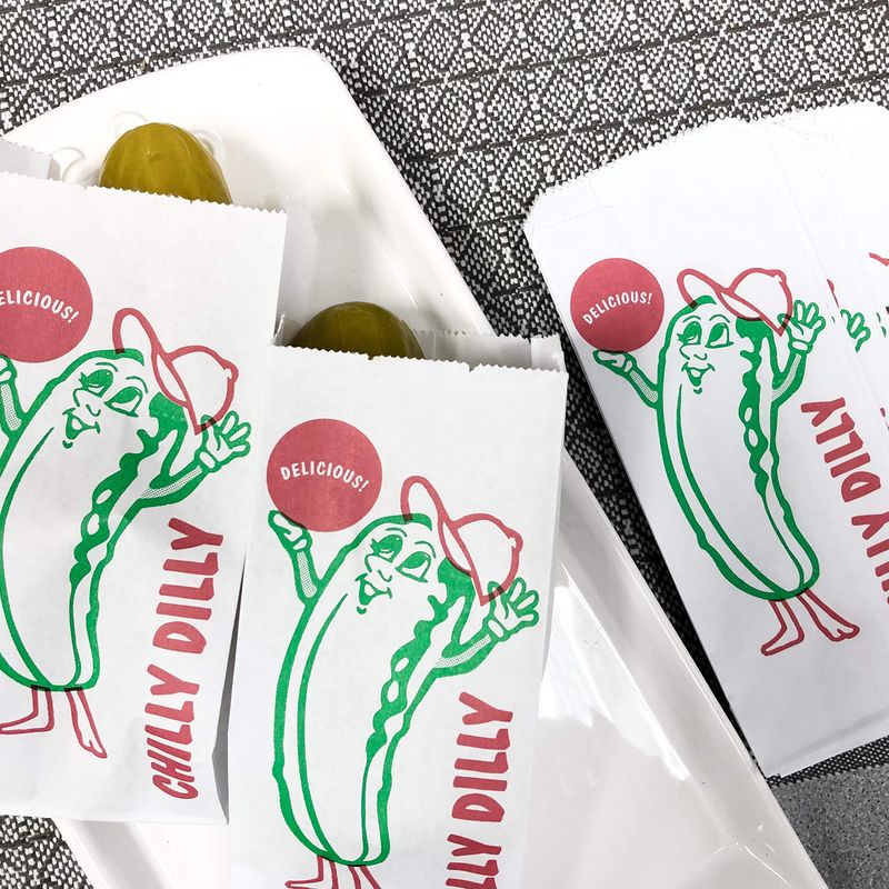 Outside the Box Papers Popcorn Bags, Peanut and Pickle Sacks 24 Each Red, White, Green