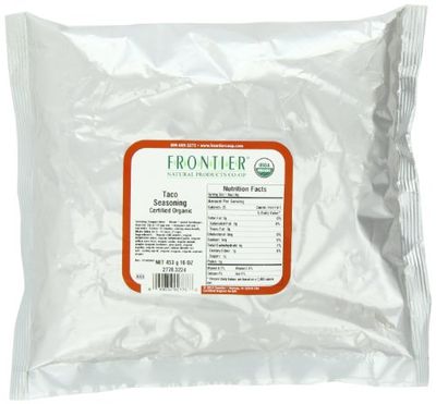 Frontier Co-op Salt-Free Taco Seasoning, 1-Pound Bulk, Certified Organic, Mexican-Inspired Spices for Tacos, Dips, Burritos
