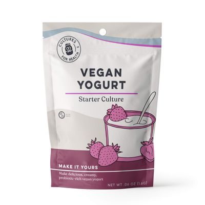 Cultures for Health Vegan Yogurt Starter Culture | 4 Packets Direct-Set Active Cultures | DIY Dairy Free Yogurt from Soy Milk, Oat Milk &amp; Other Plant Based Milk | Vegan Probiotic Yogurt for Gut Health