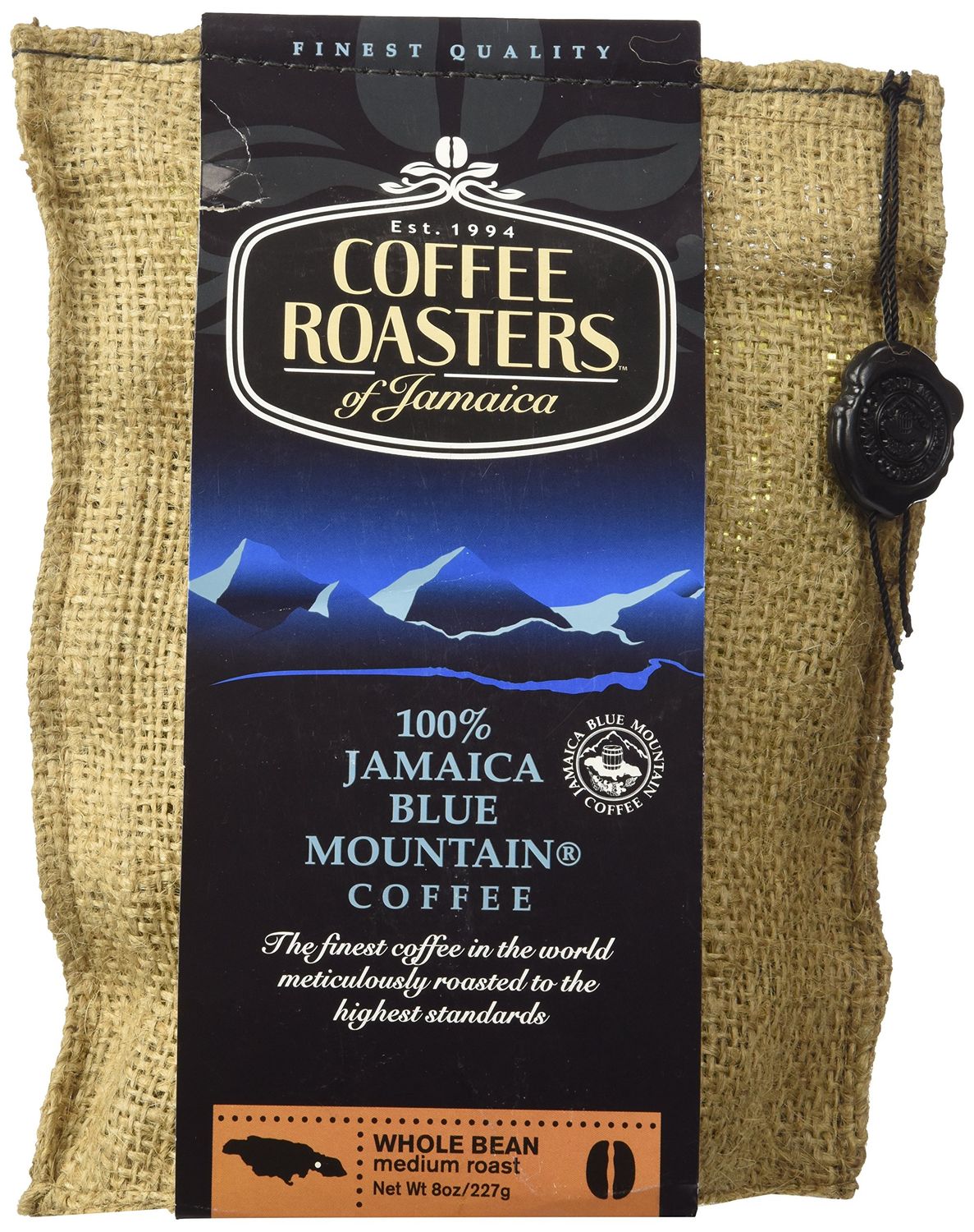 100% Jamaica Blue Mountain Coffee - 8 oz bag - whole beans