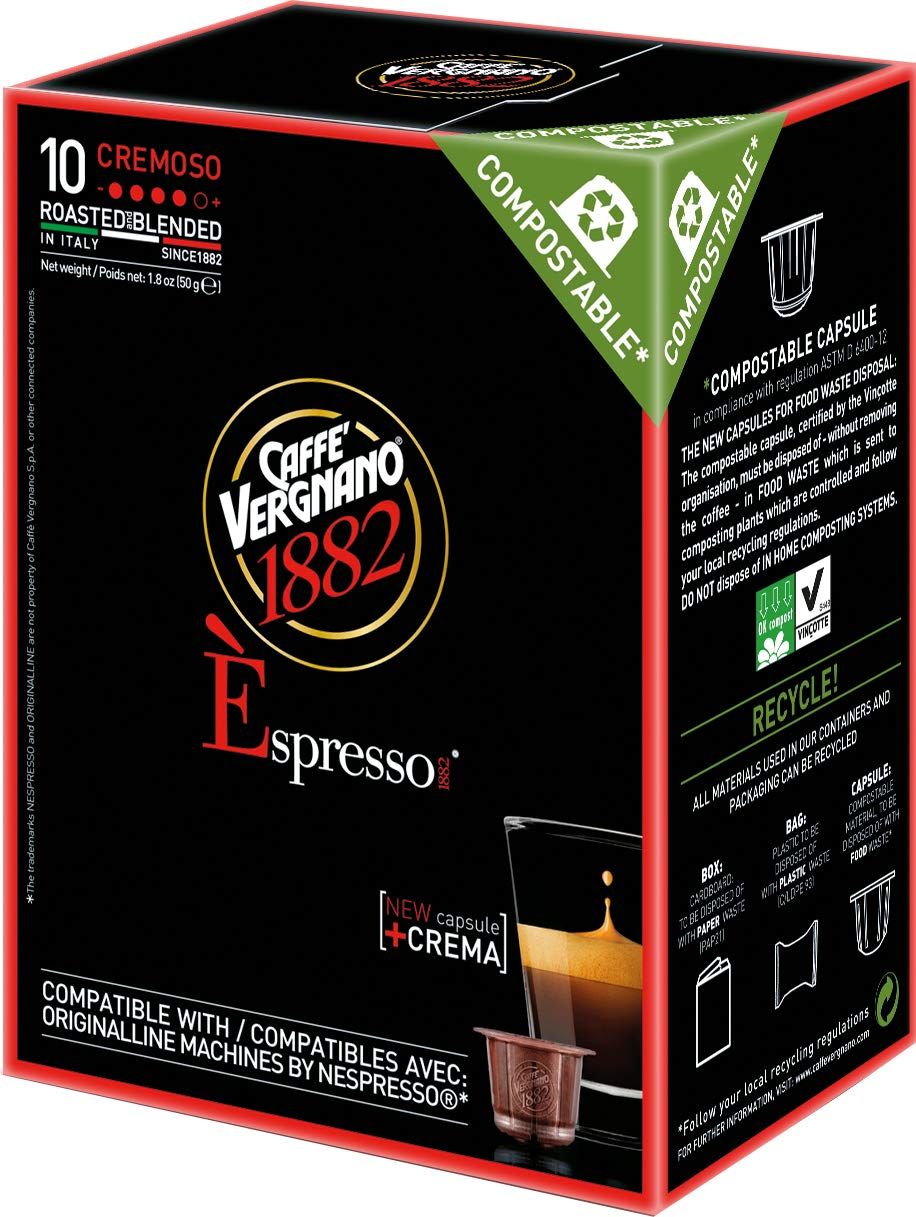 Caffe Vergnano spresso Cremoso 3 packs x 10 Capsules