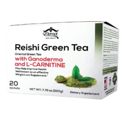 REISHI GREEN TEA (ORIENTAL GREEN TEA) WITH GANODERMA AND L-CANITINE (1 BOX) 20 SACHETS